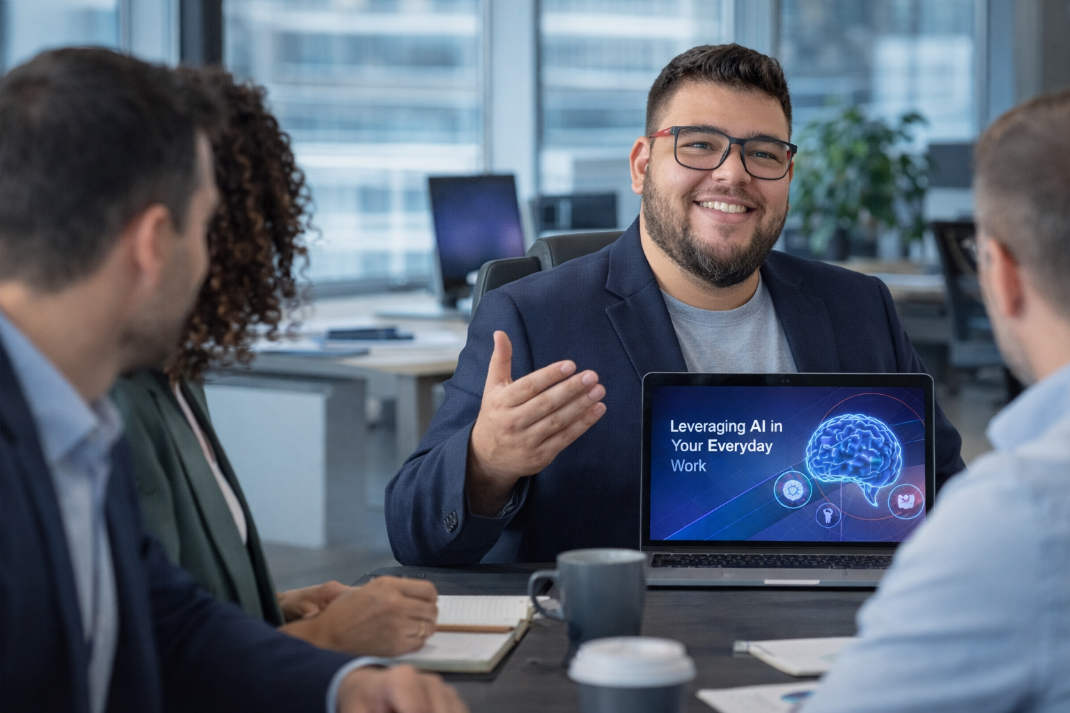 Luiz Rangel em sessão de mentoria e consultoria estratégica em IA aplicada